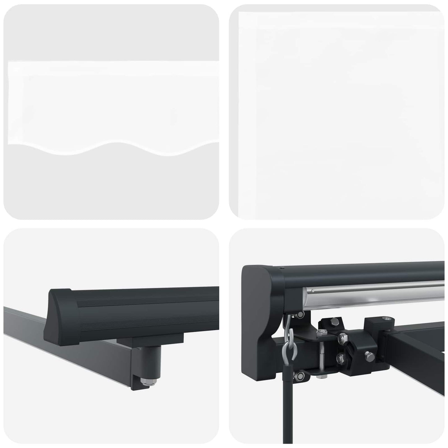 Manueller Markisenrahmen mit LEDs 4,5 x 3,5 m
