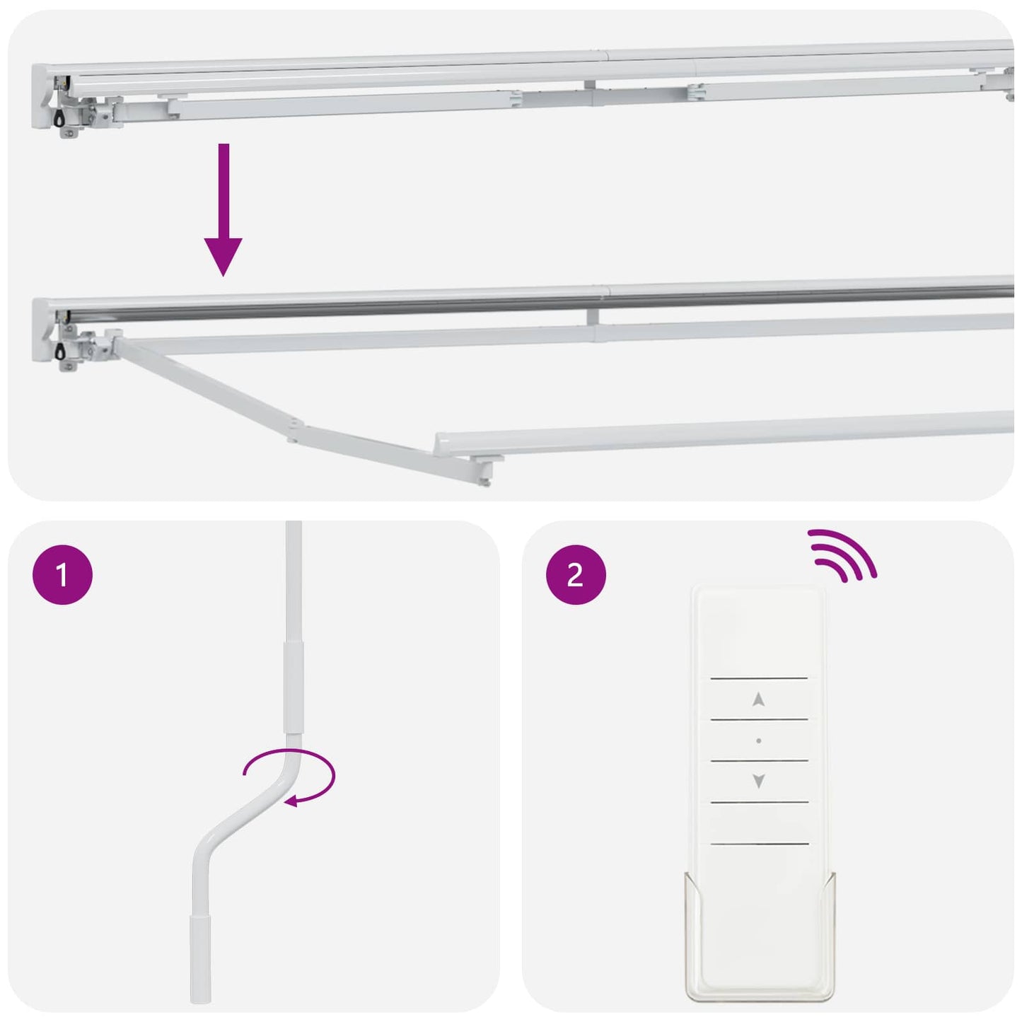 Elektrische ausziehbare Markise Gelb und Orange 3 x 2,5 m