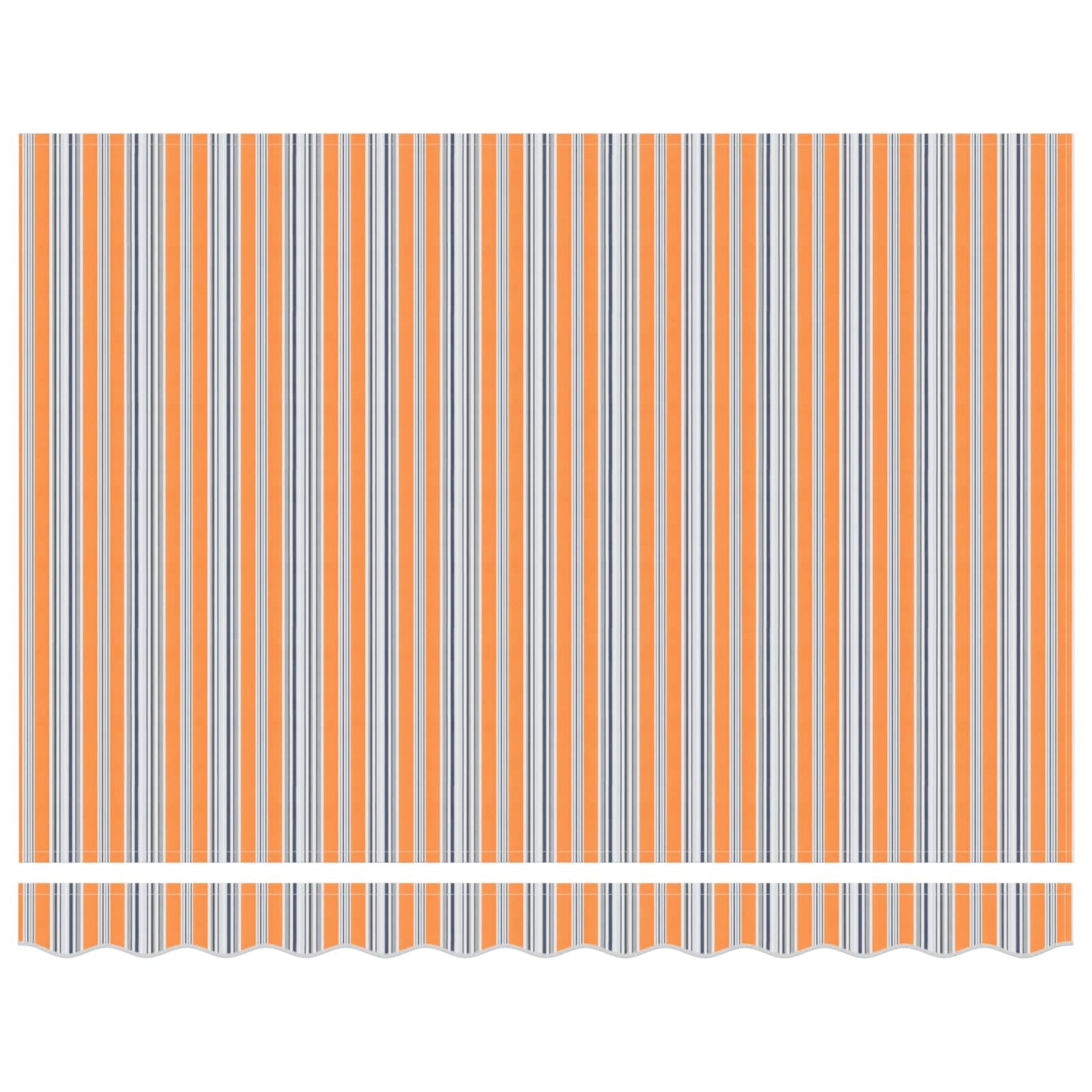 Elektrische ausziehbare Markise Orange, Grau, Blau, Weiß