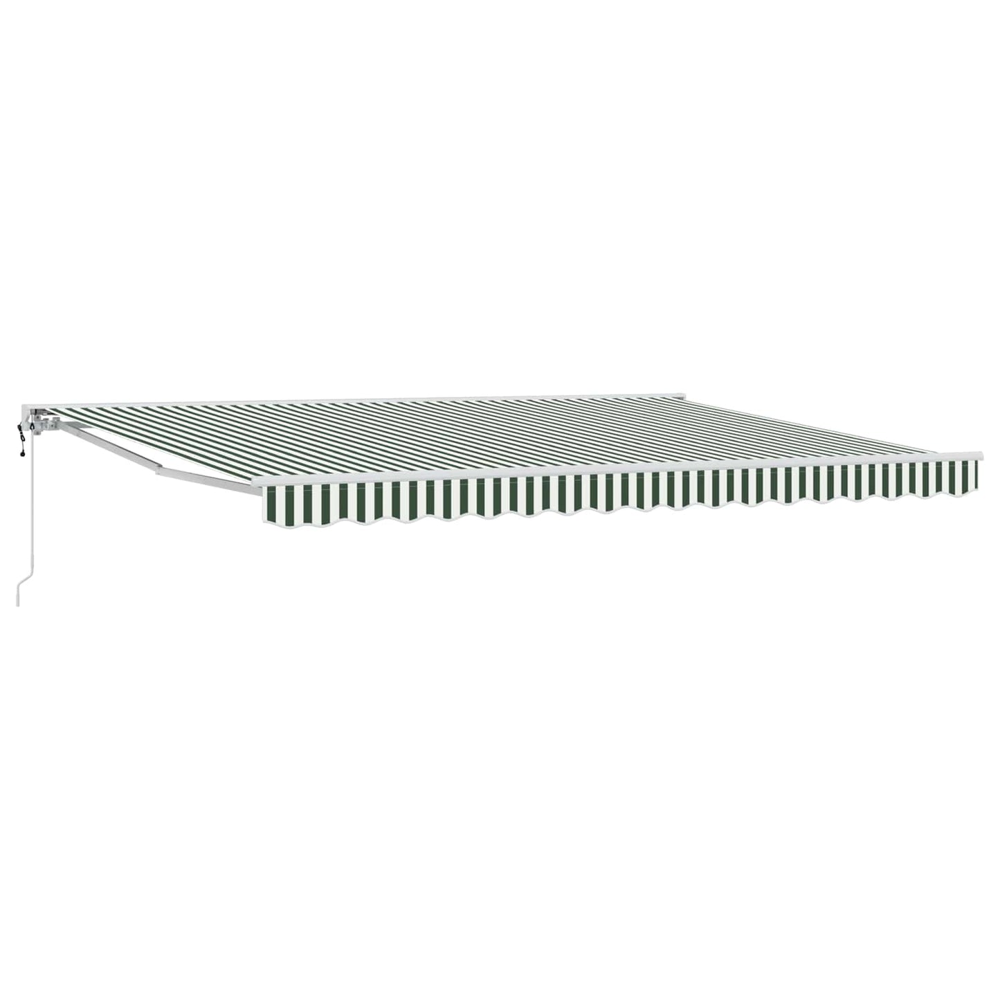 Elektrische ausziehbare Markise Grün und Weiß 4 x 3 m