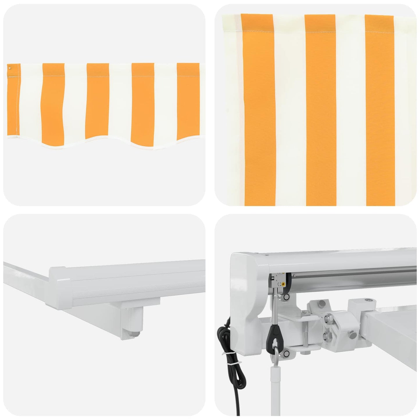 Elektrische ausziehbare Markise Orange 4,5 × 3 m