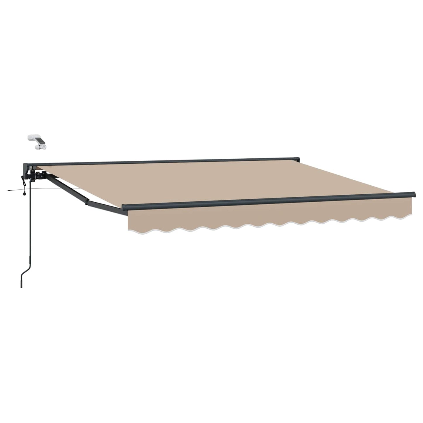 Elektrische ausziehbare Markise Beige und Anthrazit 2,5 x 2 m