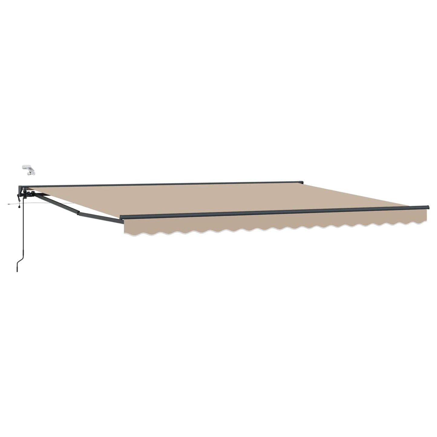 Elektrische ausziehbare Markise Beige und Anthrazit 4 x 2 m