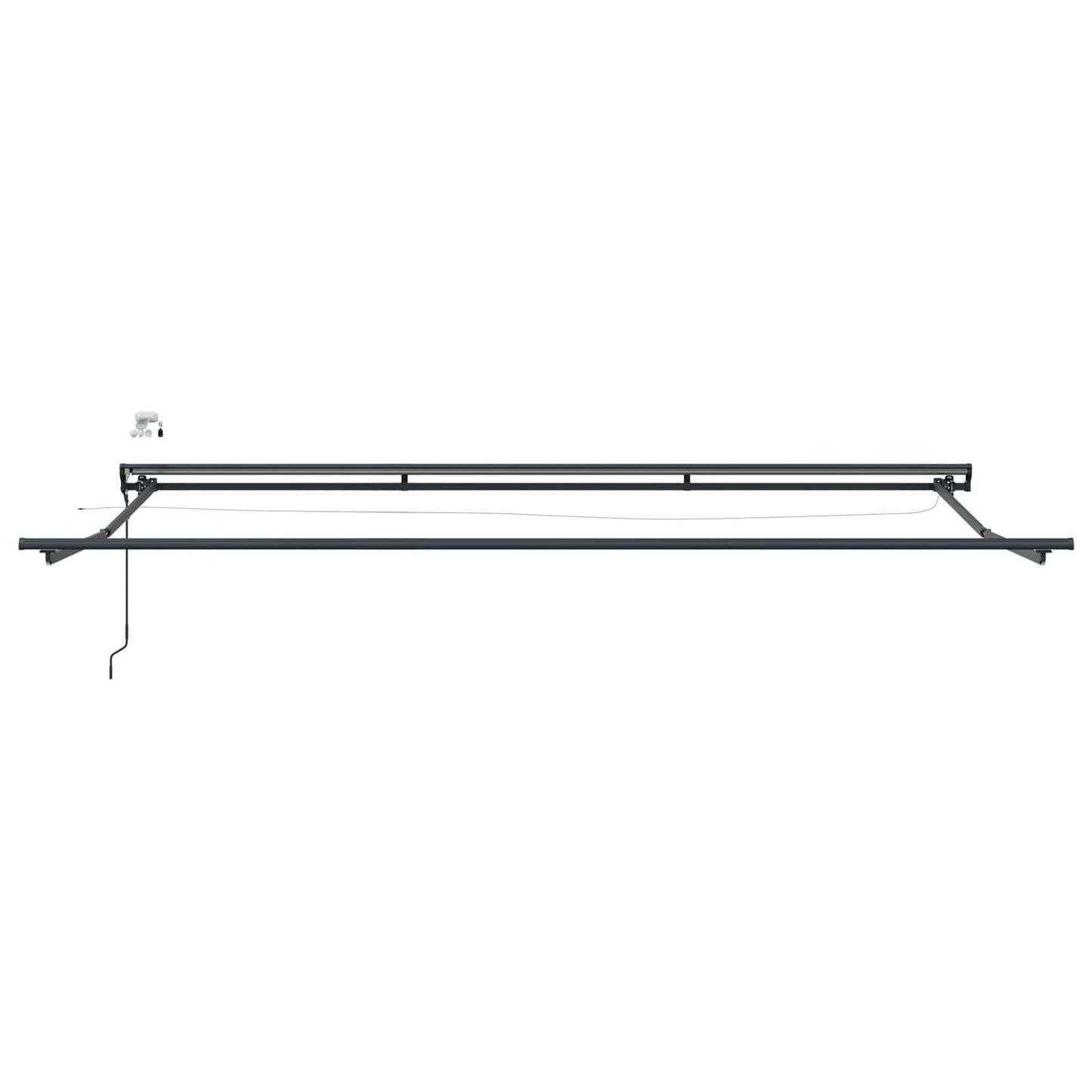 Elektrische ausziehbare Markise Beige und Anthrazit 4 × 3,5 m