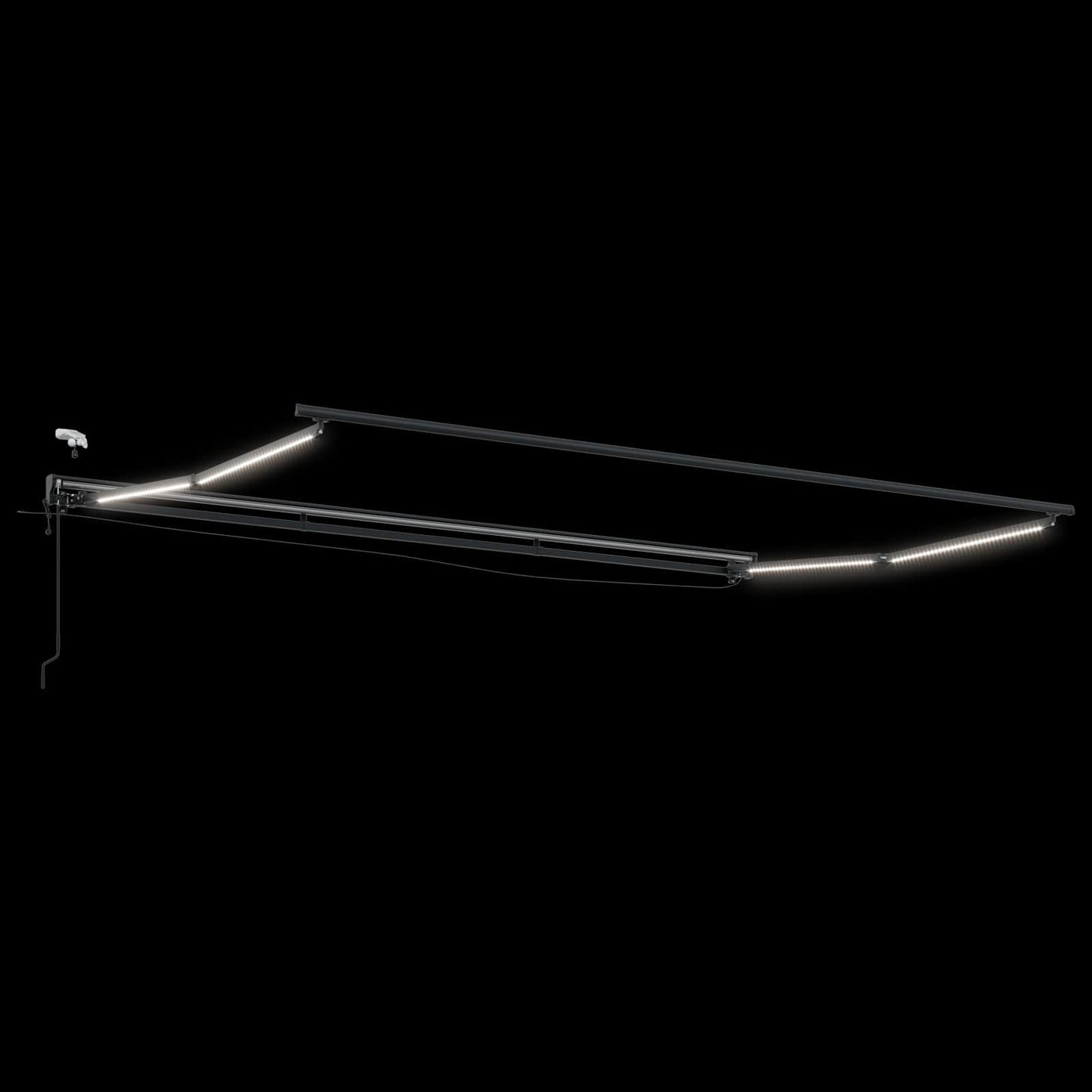 Elektrische ausziehbare Markise Anthrazit 5 x 3 m