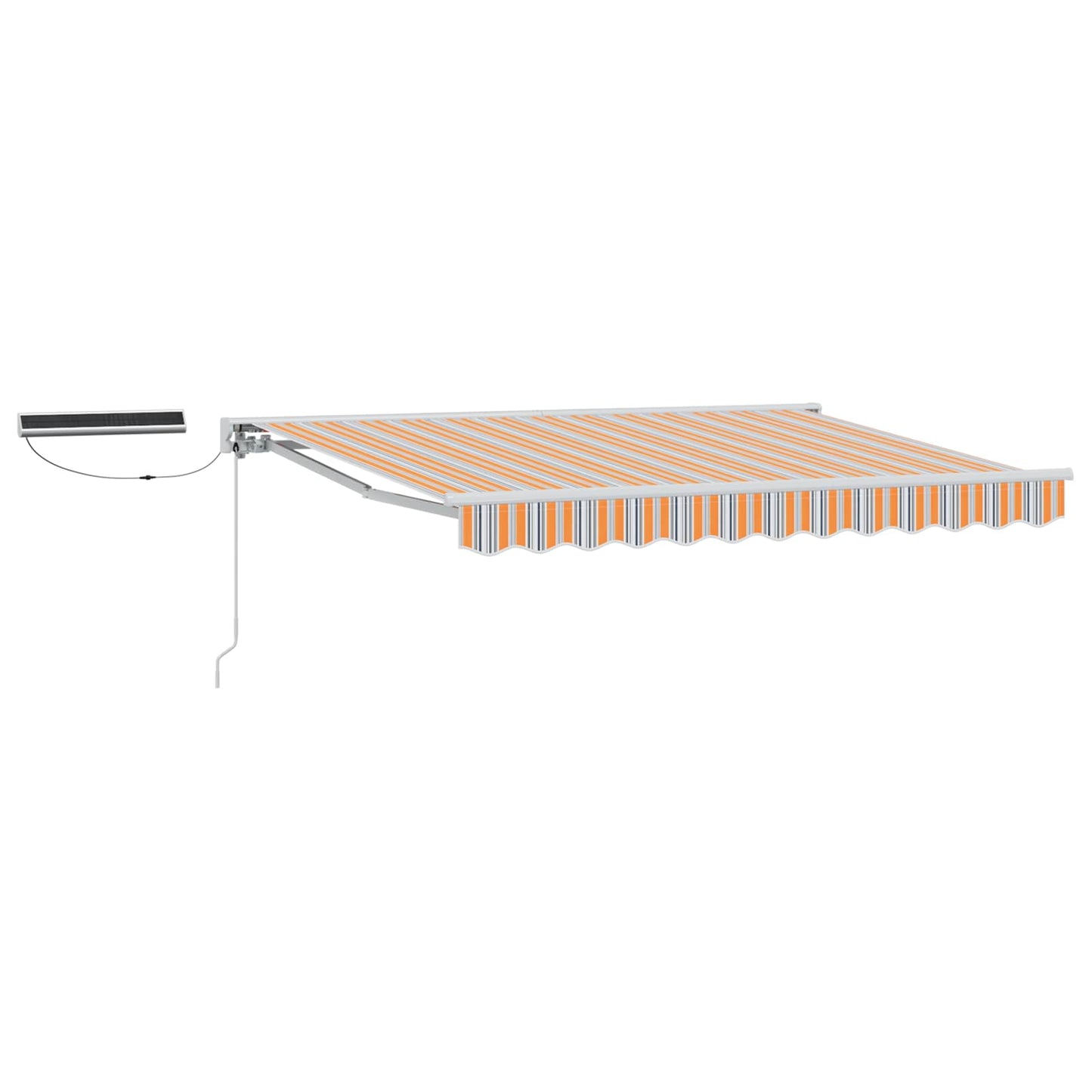 Elektrische ausziehbare Markise Blau, Orange, Weiß 3,5 x 2 m