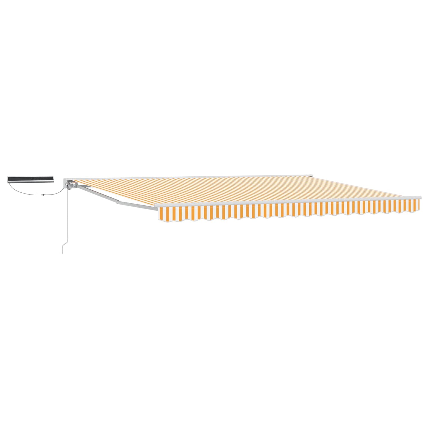 Elektrische ausziehbare Markise Gelb und Weiß 5 x 3 m
