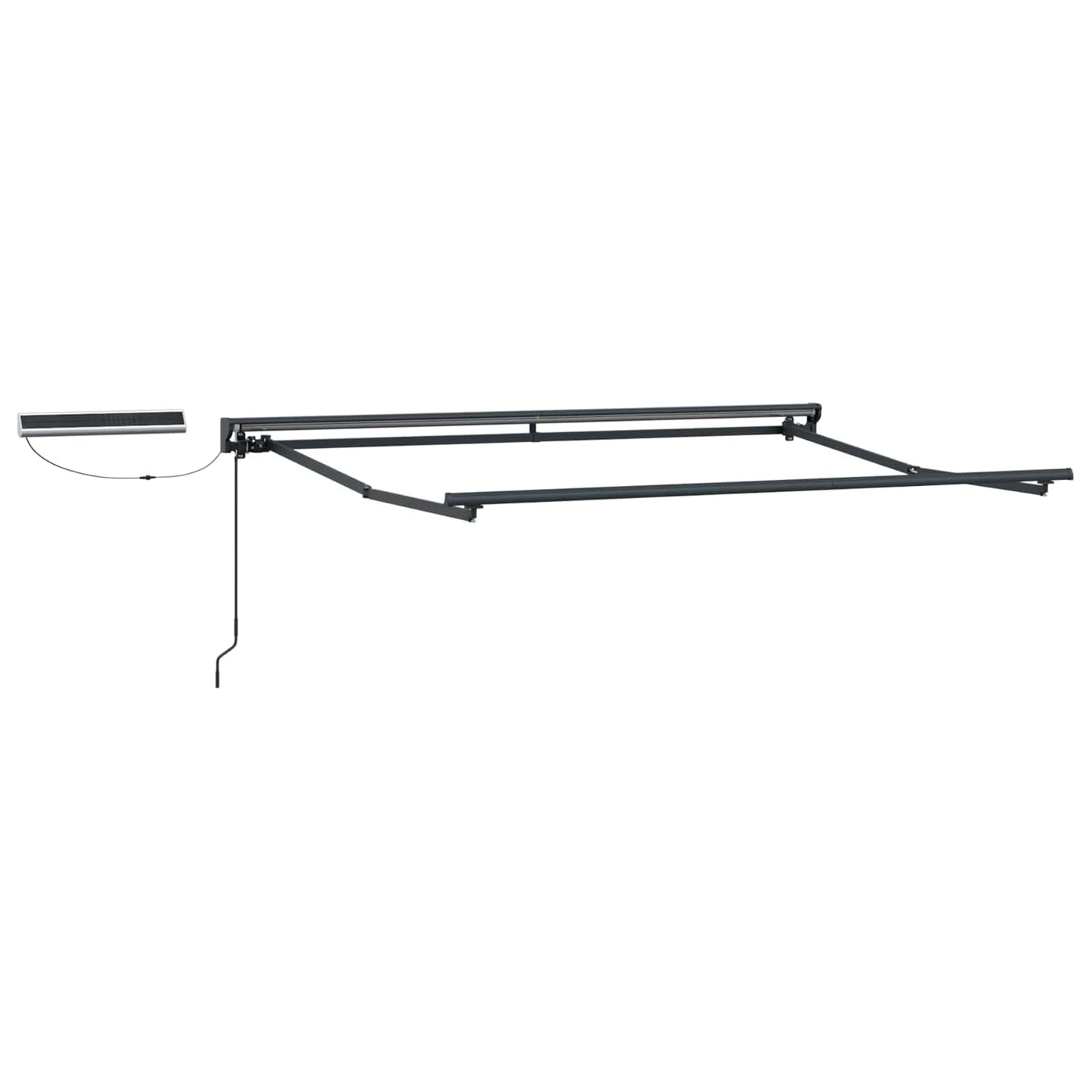 Elektrische ausziehbare Markise Anthrazit 3 x 2 m