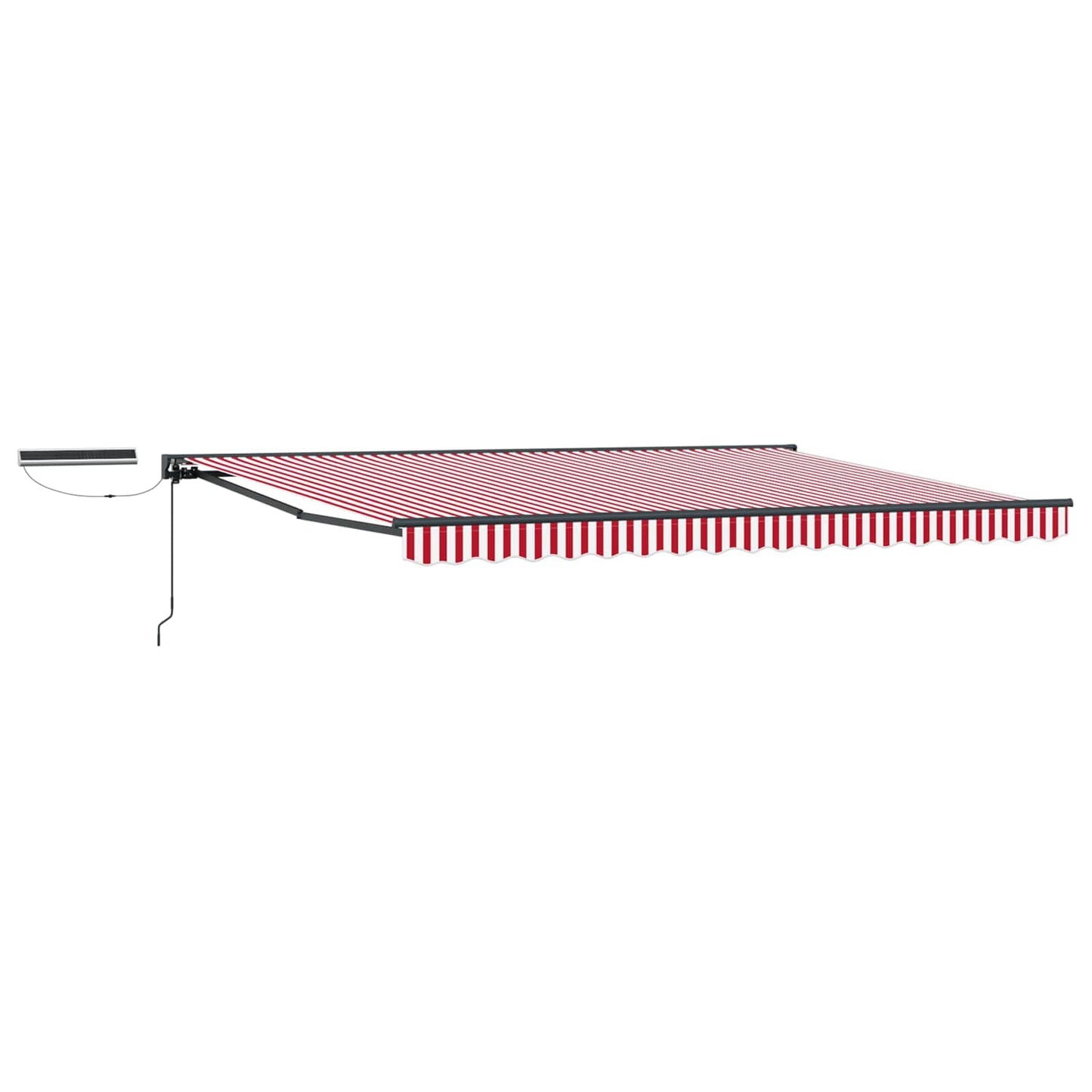 Elektrische ausziehbare Markise Rot, Weiß, Anthrazit 4 x 3 m
