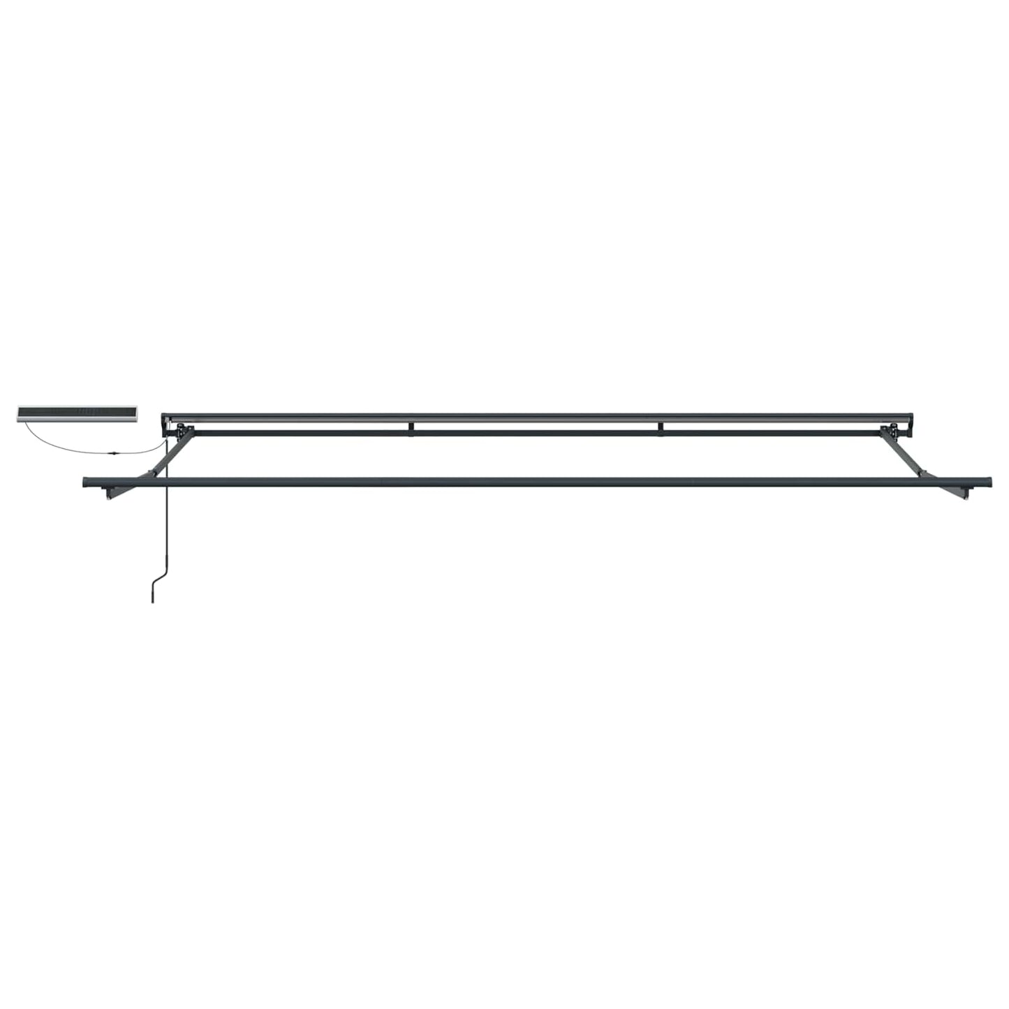 Elektrische ausziehbare Markise Rot, Weiß, Anthrazit 5 x 3,5 m