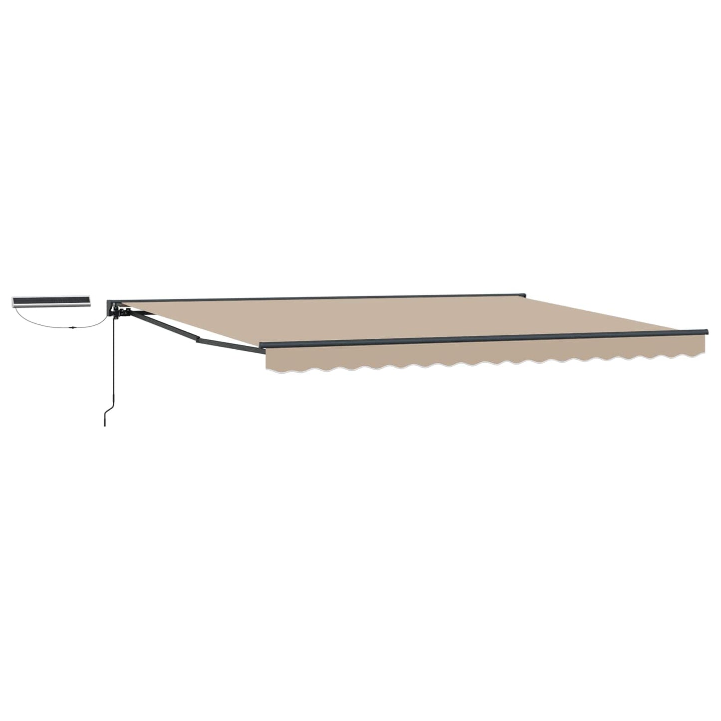 Elektrische ausziehbare Markise Beige und Anthrazit 5 x 3,5 m