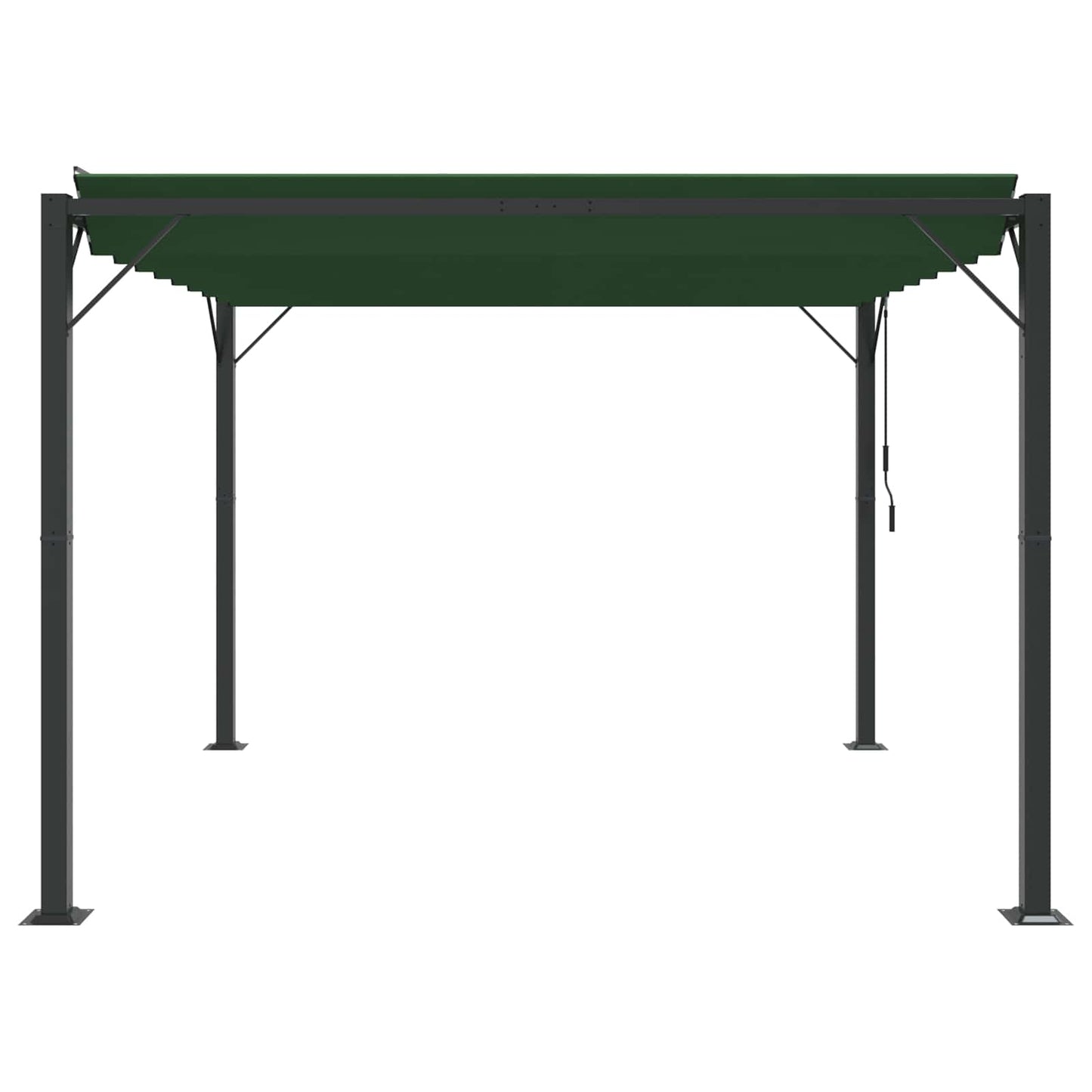 Gazebo mit Lamellen-Dach Grün 3 x 3 x 2,14 m