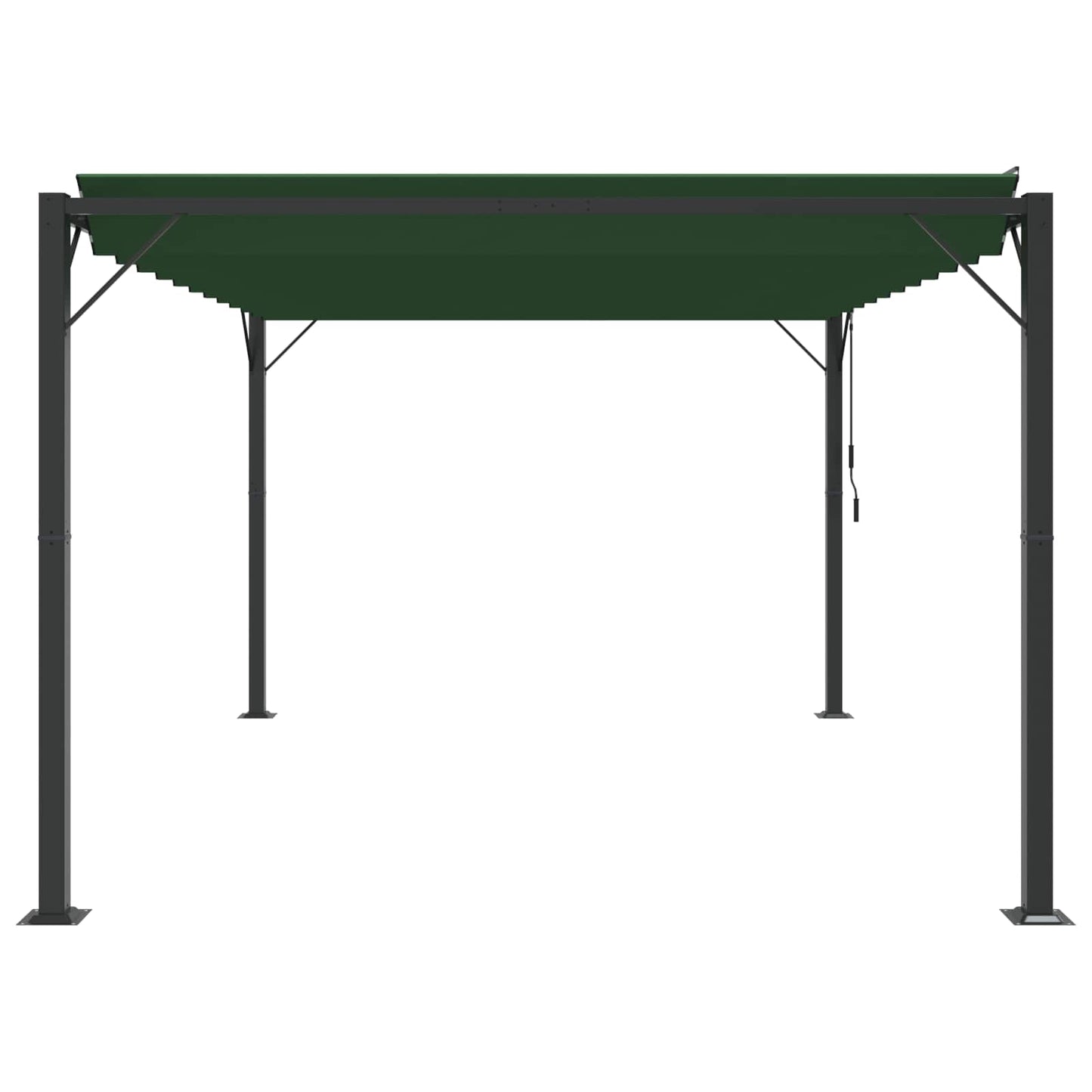 Gazebo mit Lamellen-Dach Grün 3 x 4 x 2,14 m