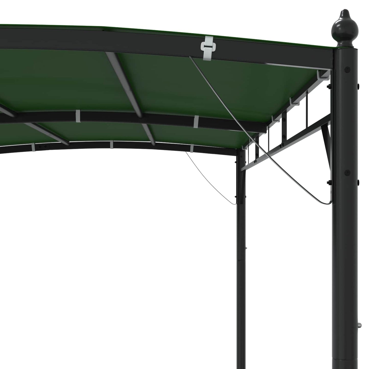Pavillon 3 x 3 x 2,55 m Grün Stoff und Aluminium 180