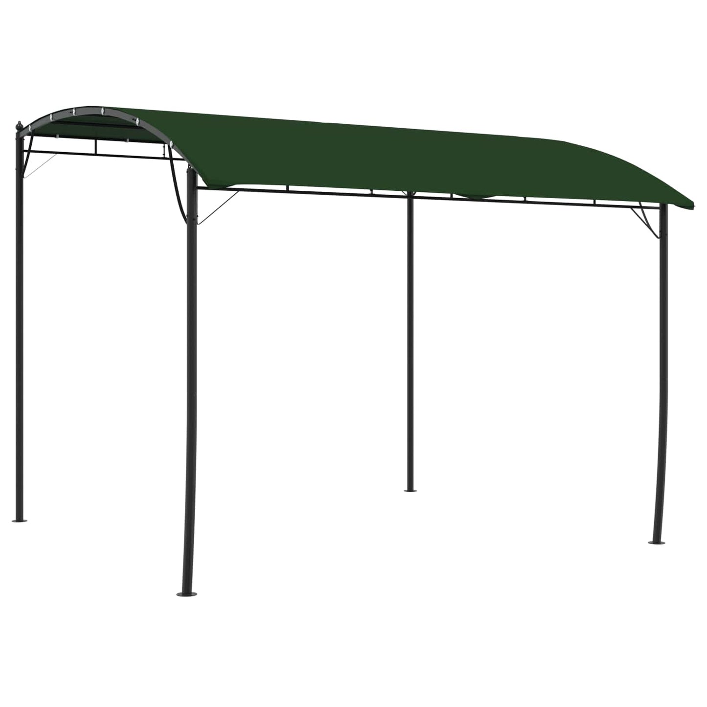 Pavillon 3 x 3 x 2,55 m Grün Stoff und Aluminium 180