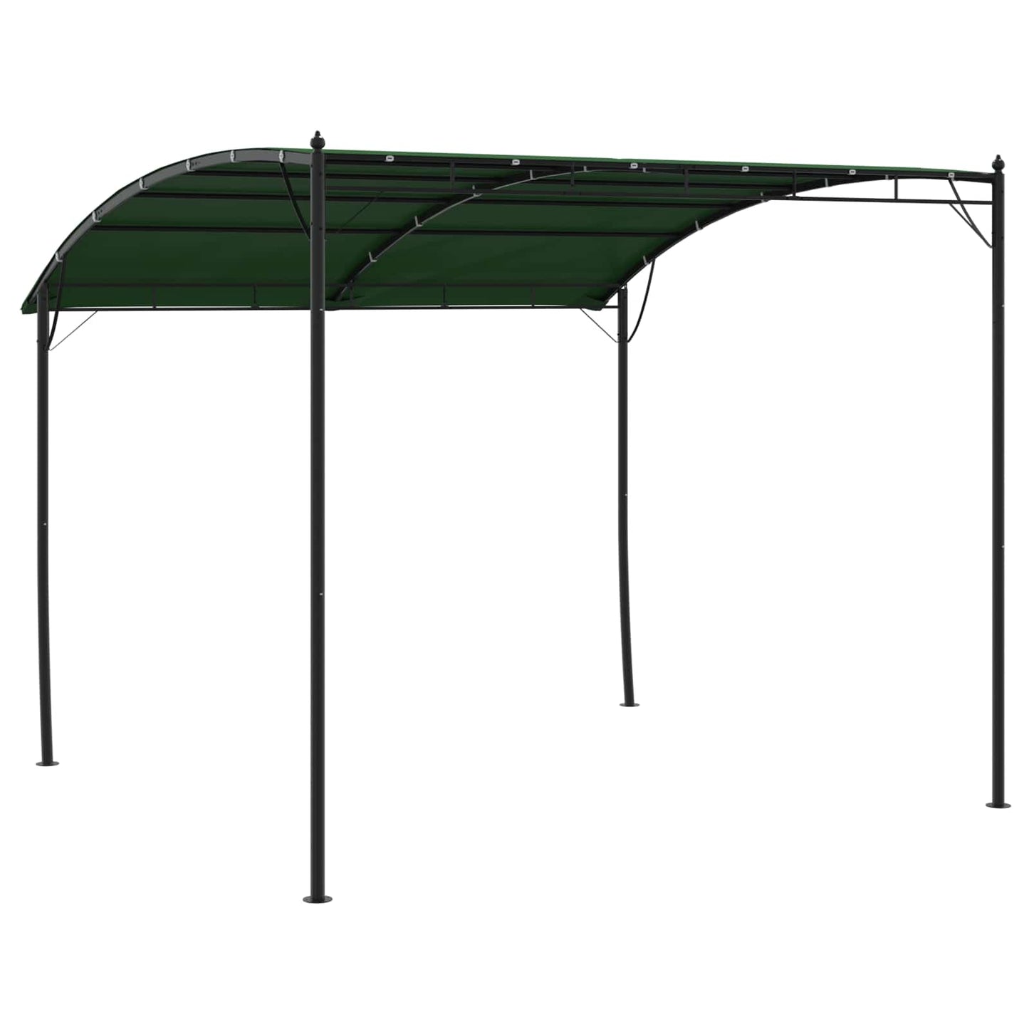 Pavillon 3 x 3 x 2,55 m Grün Stoff und Aluminium 180