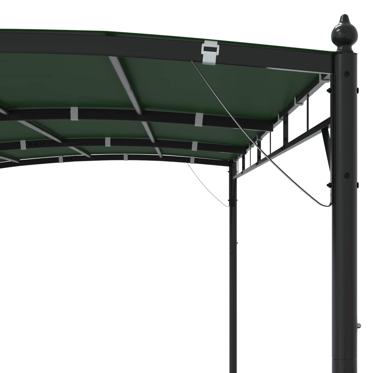 Pavillon 4 x 3 x 2,55 m Grün Stoff und Aluminium 180
