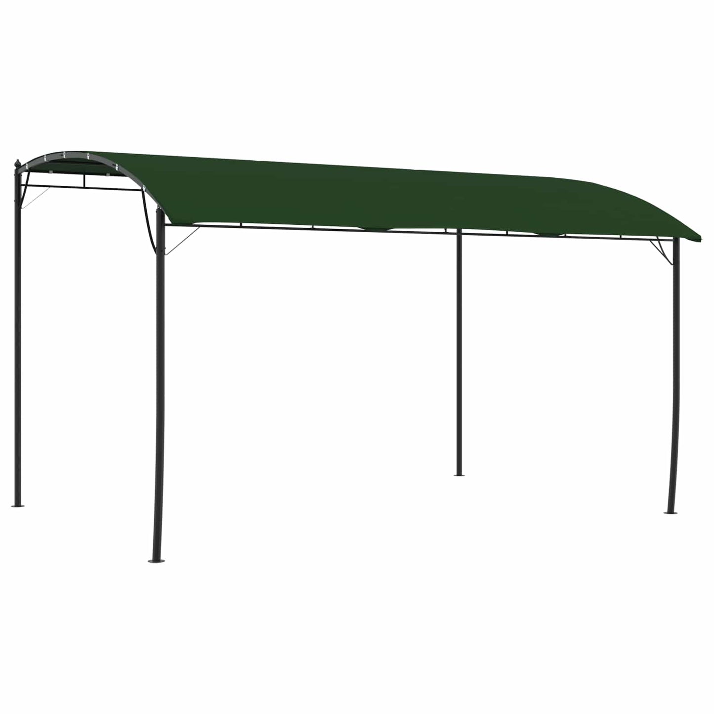 Pavillon 4 x 3 x 2,55 m Grün Stoff und Aluminium 180