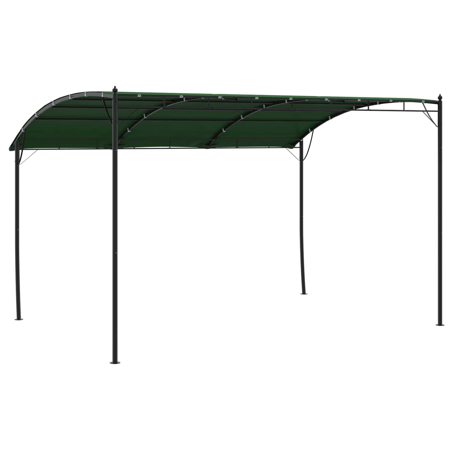 Pavillon 4 x 3 x 2,55 m Grün Stoff und Aluminium 180