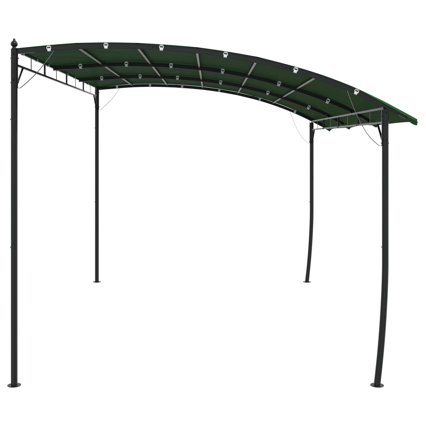 Pavillon 4 x 3 x 2,55 m Grün Stoff und Aluminium 180