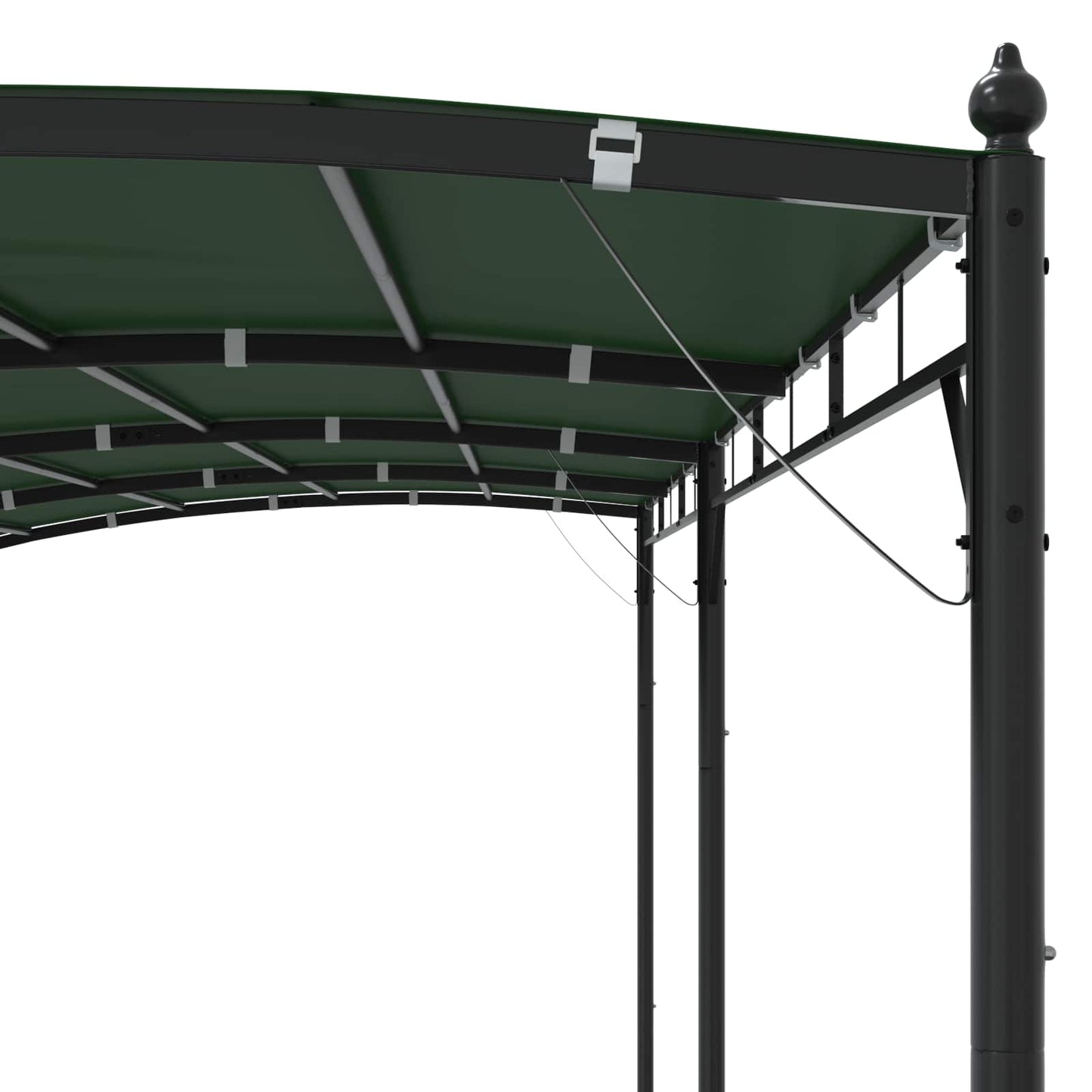 Pavillon 6 x 3 x 2,55 m Grün Stoff und Aluminium 180