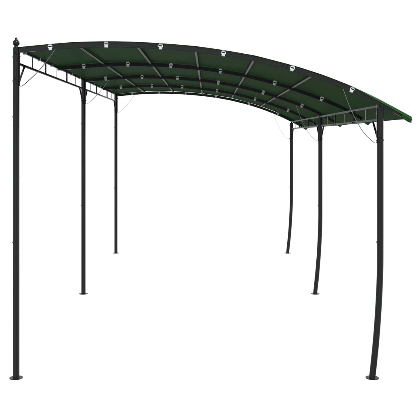 Pavillon 6 x 3 x 2,55 m Grün Stoff und Aluminium 180