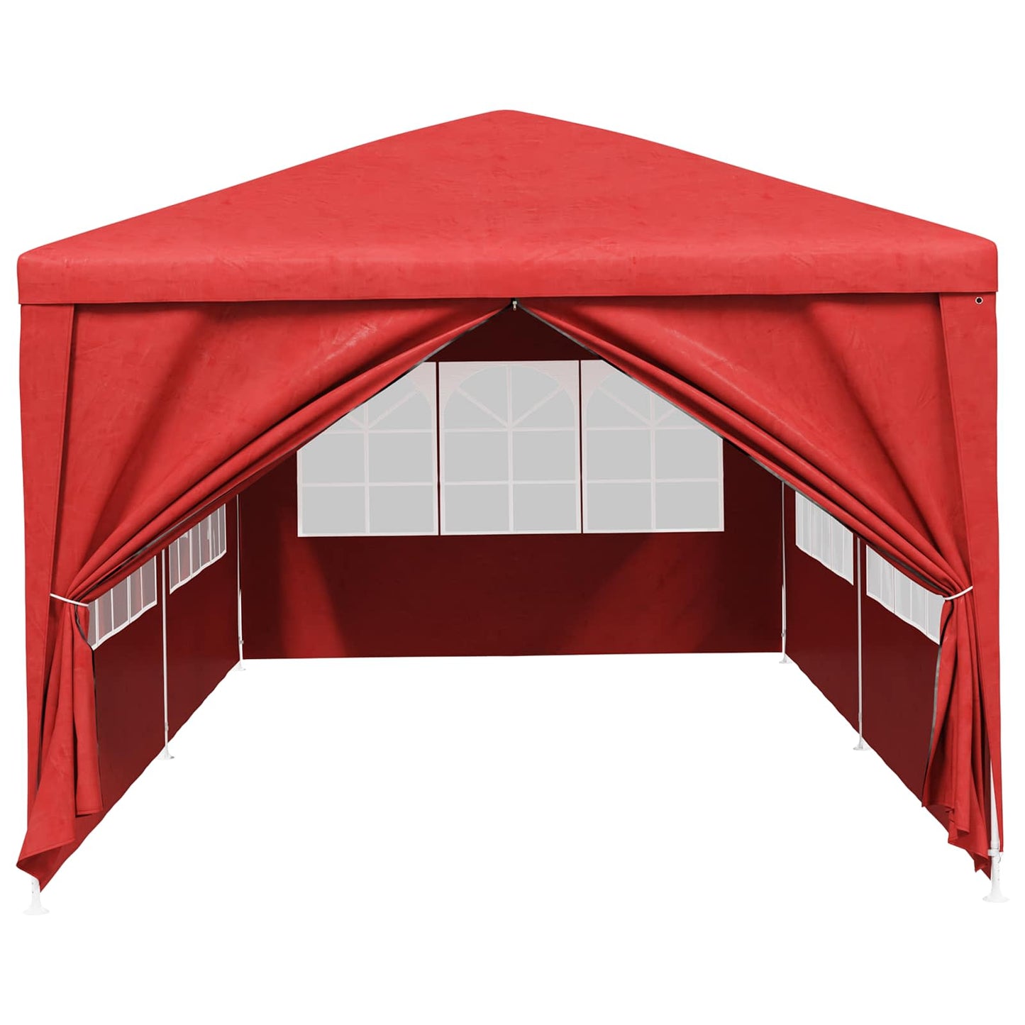 Party-Zelt 600 x 300 x 255 cm Rot PE und Stahl