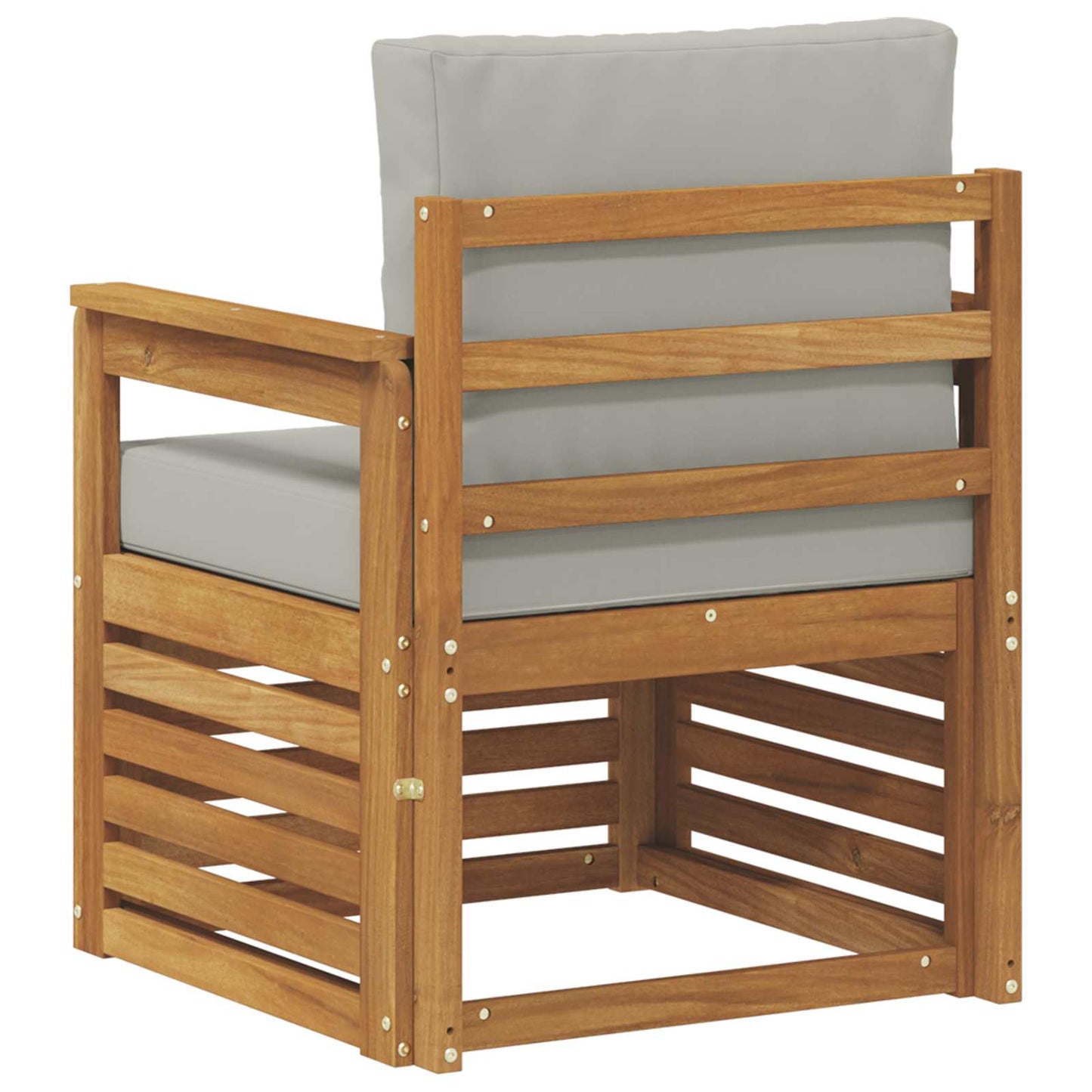 Outdoor-Sofa Massives Akazienholz und Polyester Natur