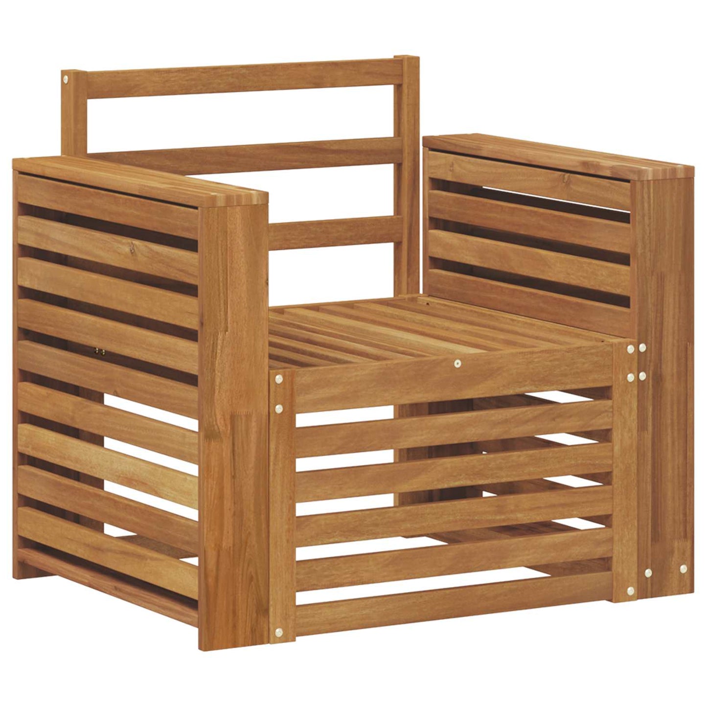 Outdoor-Sofa Massivholz Akazie Natur