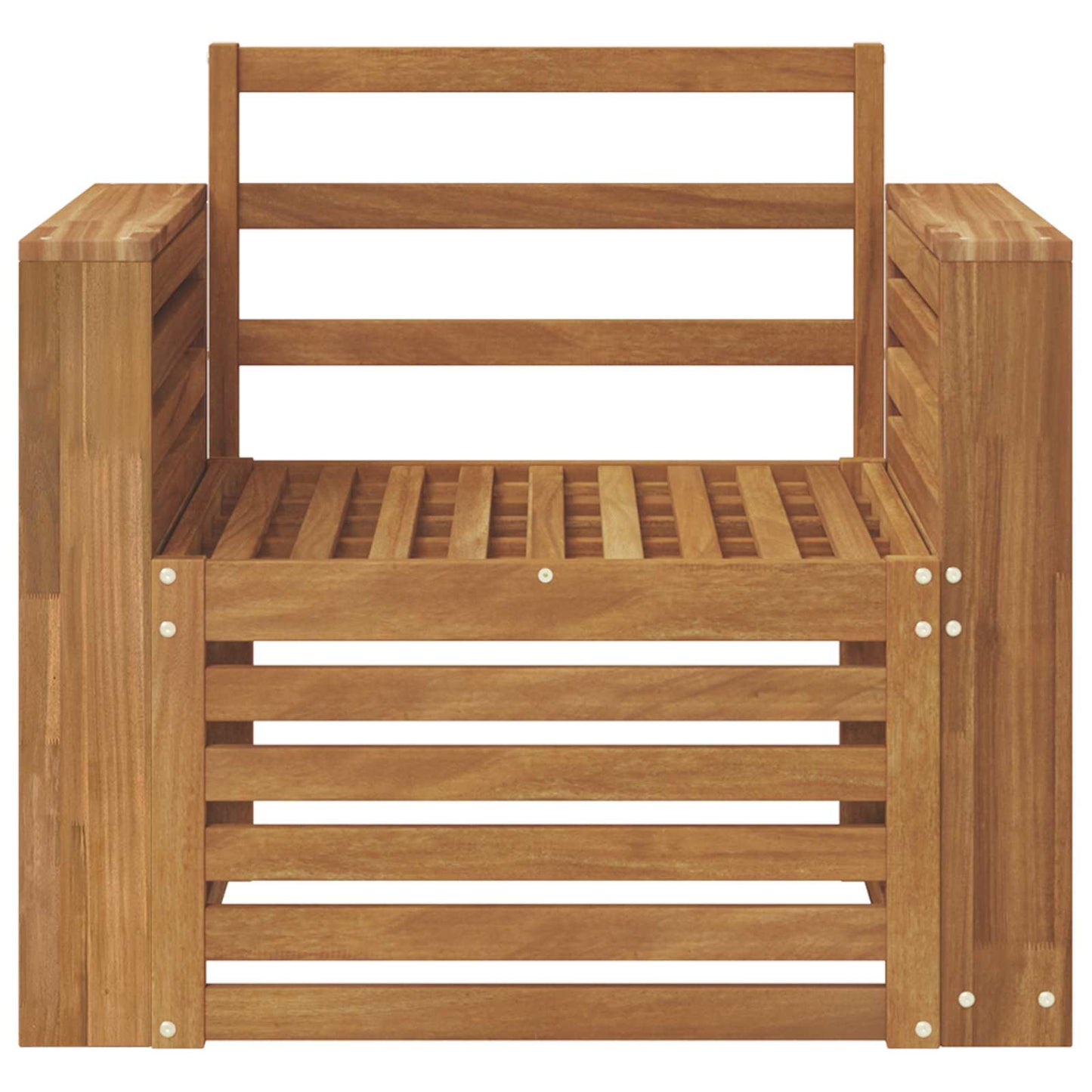 Outdoor-Sofa Massivholz Akazie Natur