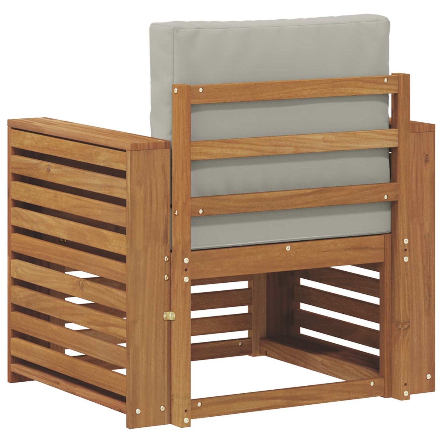 Outdoor-Sofa Massives Akazienholz und Polyester Natur