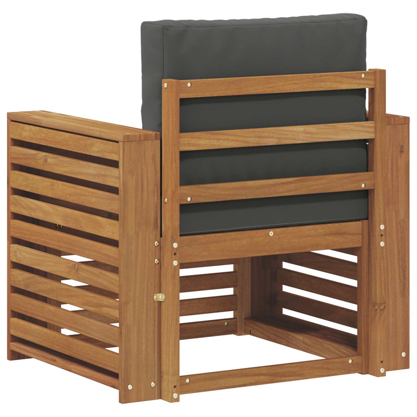 Outdoor-Sofa Massives Akazienholz und Polyester Natur