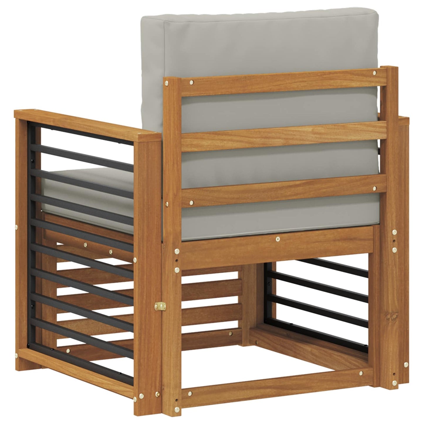 Outdoor-Sofa Massives Akazienholz und Polyester Natur