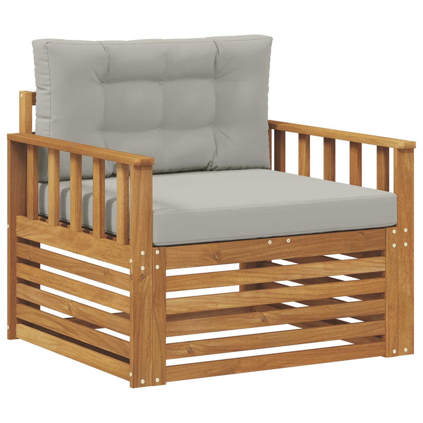 Outdoor-Sofa Massives Akazienholz und Polyester