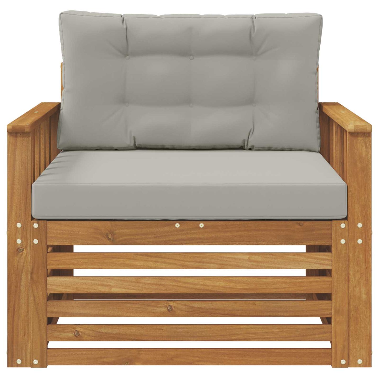 Outdoor-Sofa Massives Akazienholz und Polyester