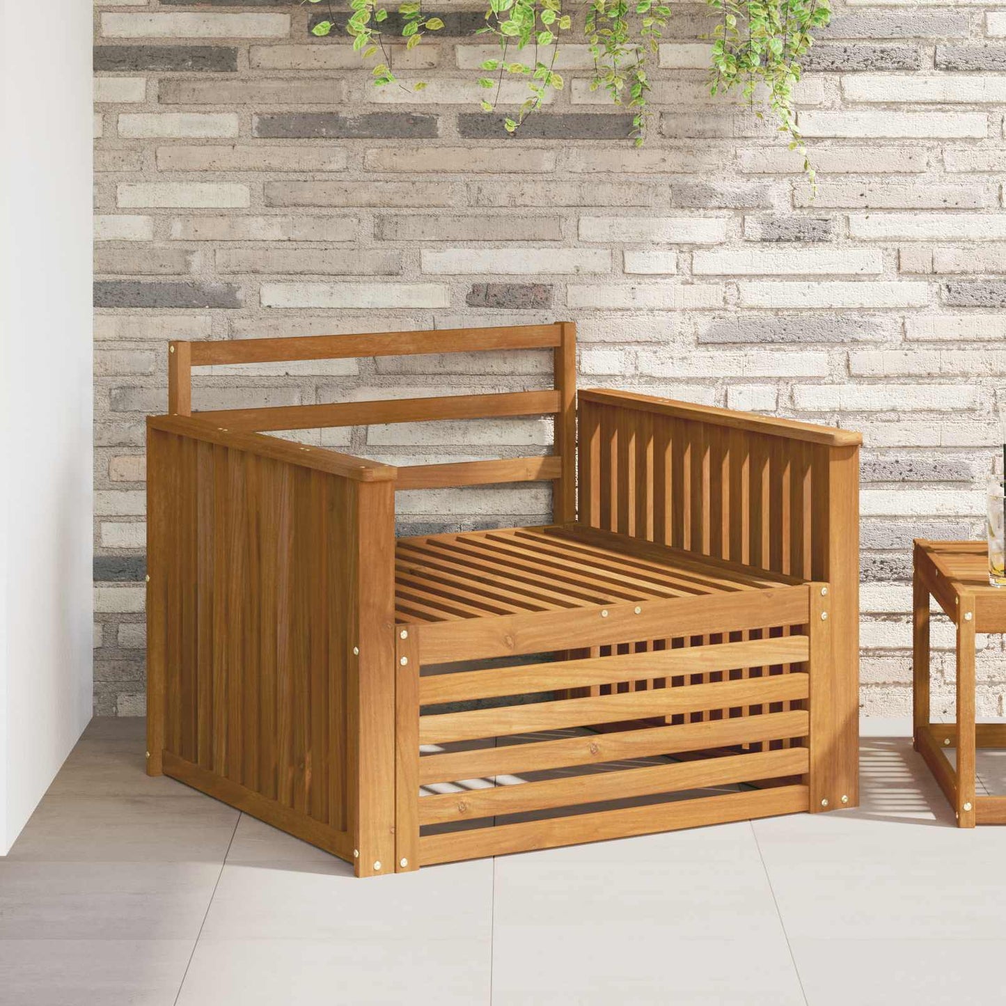 2 Stück Outdoor-Sofa Natur