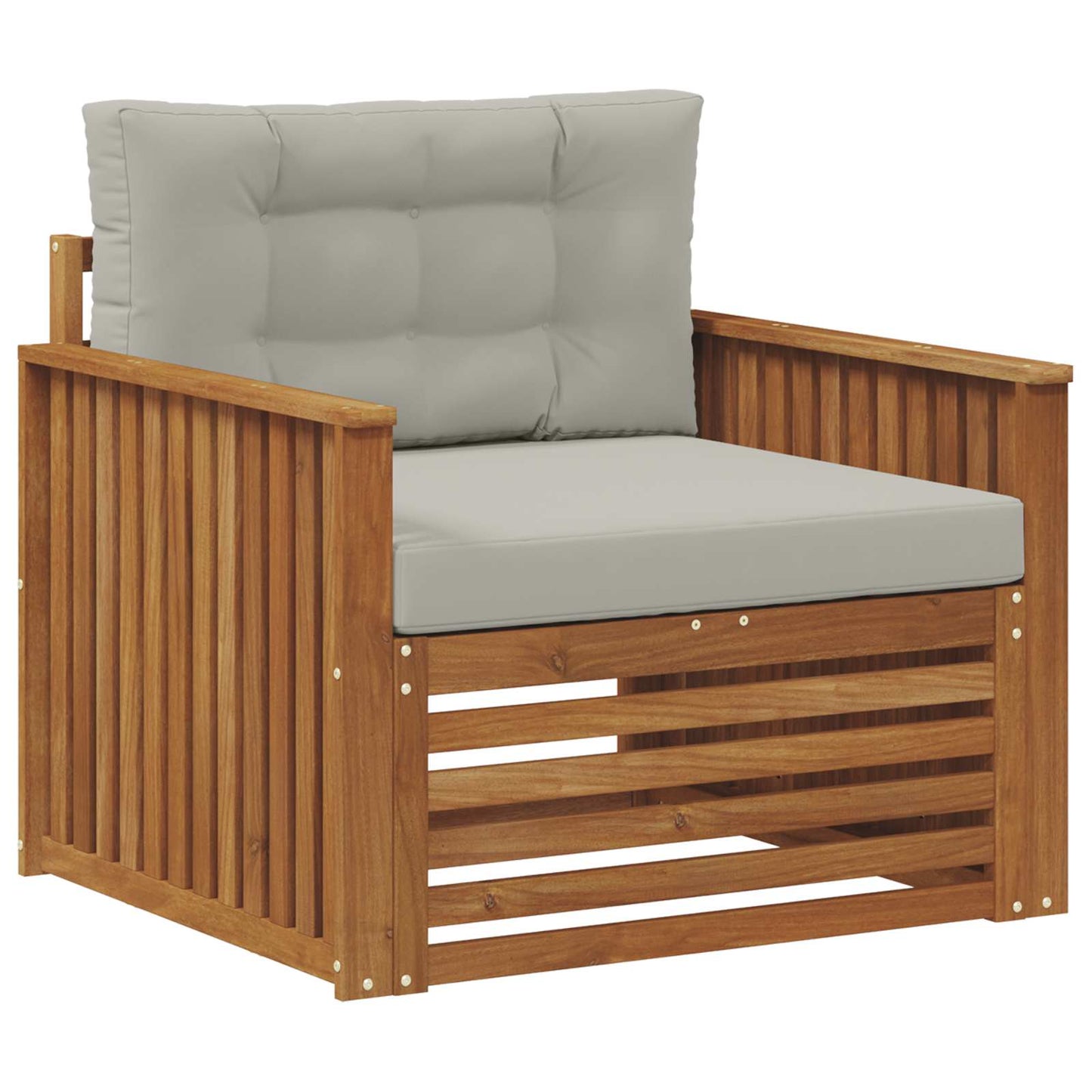 Outdoor-Sofa Massives Akazienholz und Polyester