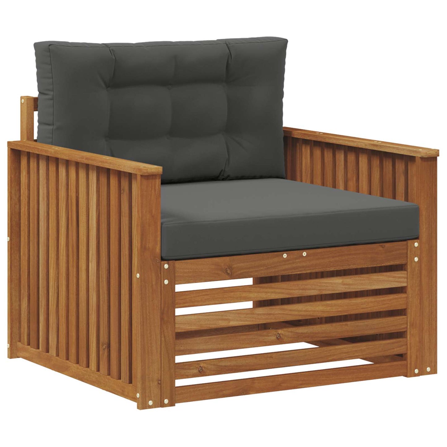 Outdoor-Sofa Massives Akazienholz und Polyester
