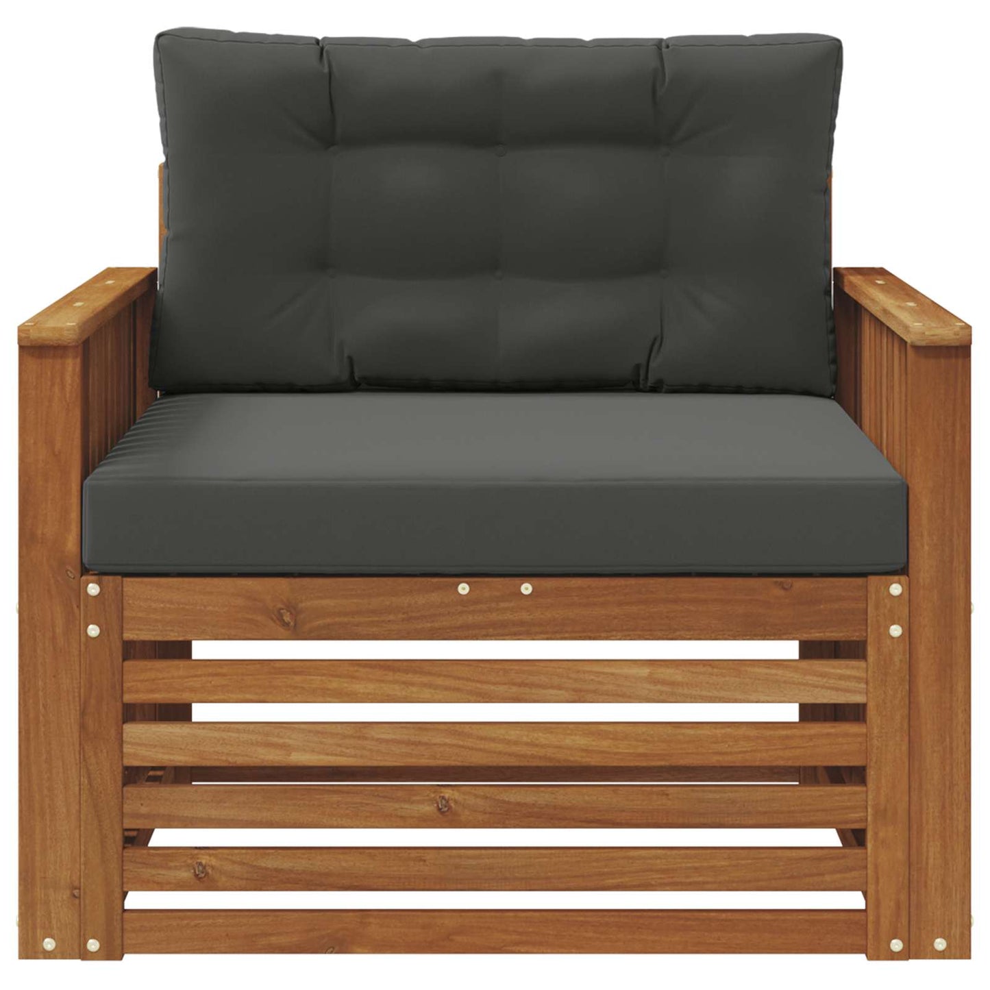 Outdoor-Sofa Massives Akazienholz und Polyester