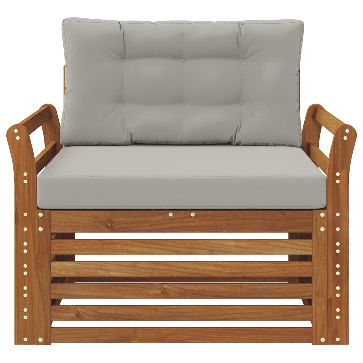 Outdoor-Sofa Massives Akazienholz und Polyester