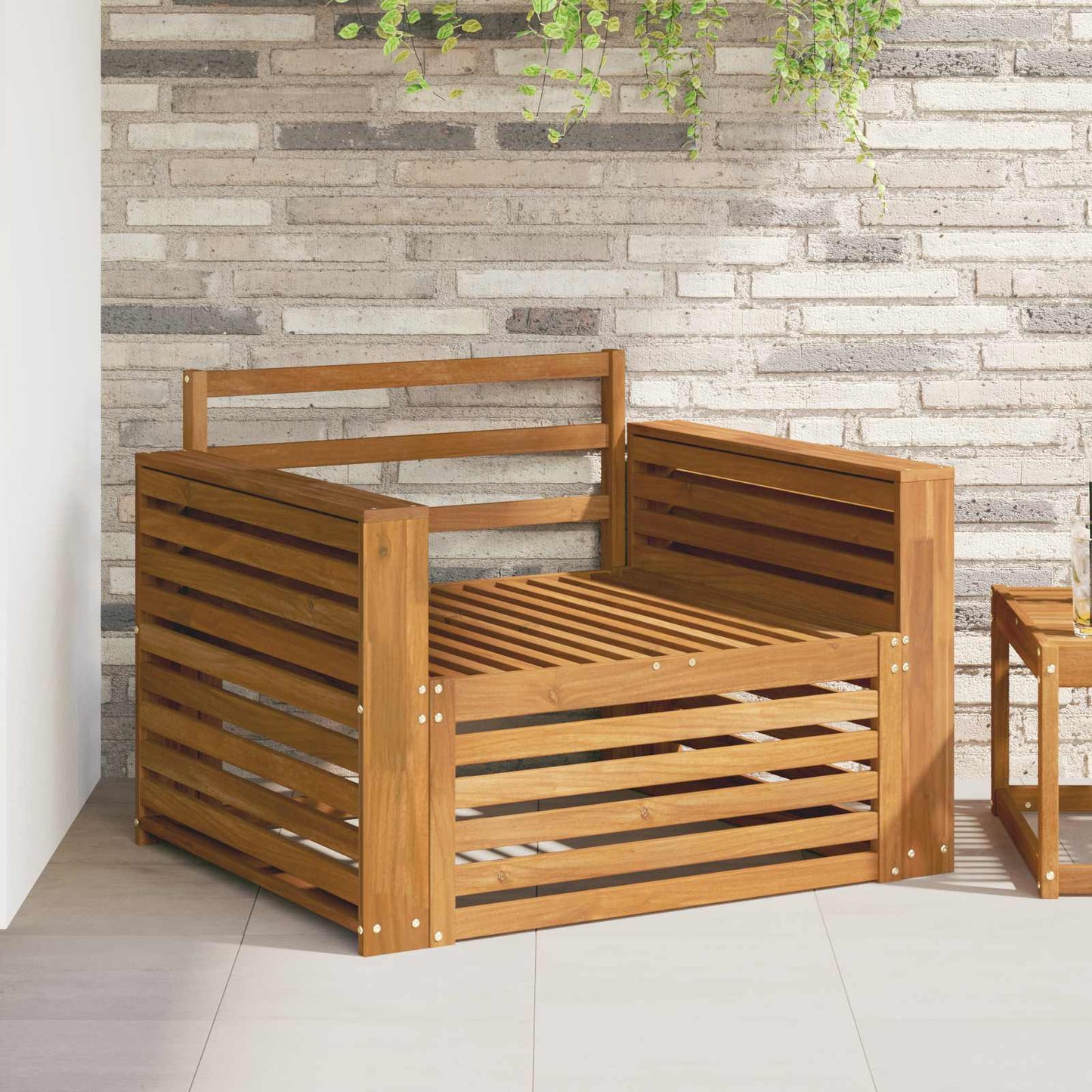 2 Stück Outdoor-Sofa Natur