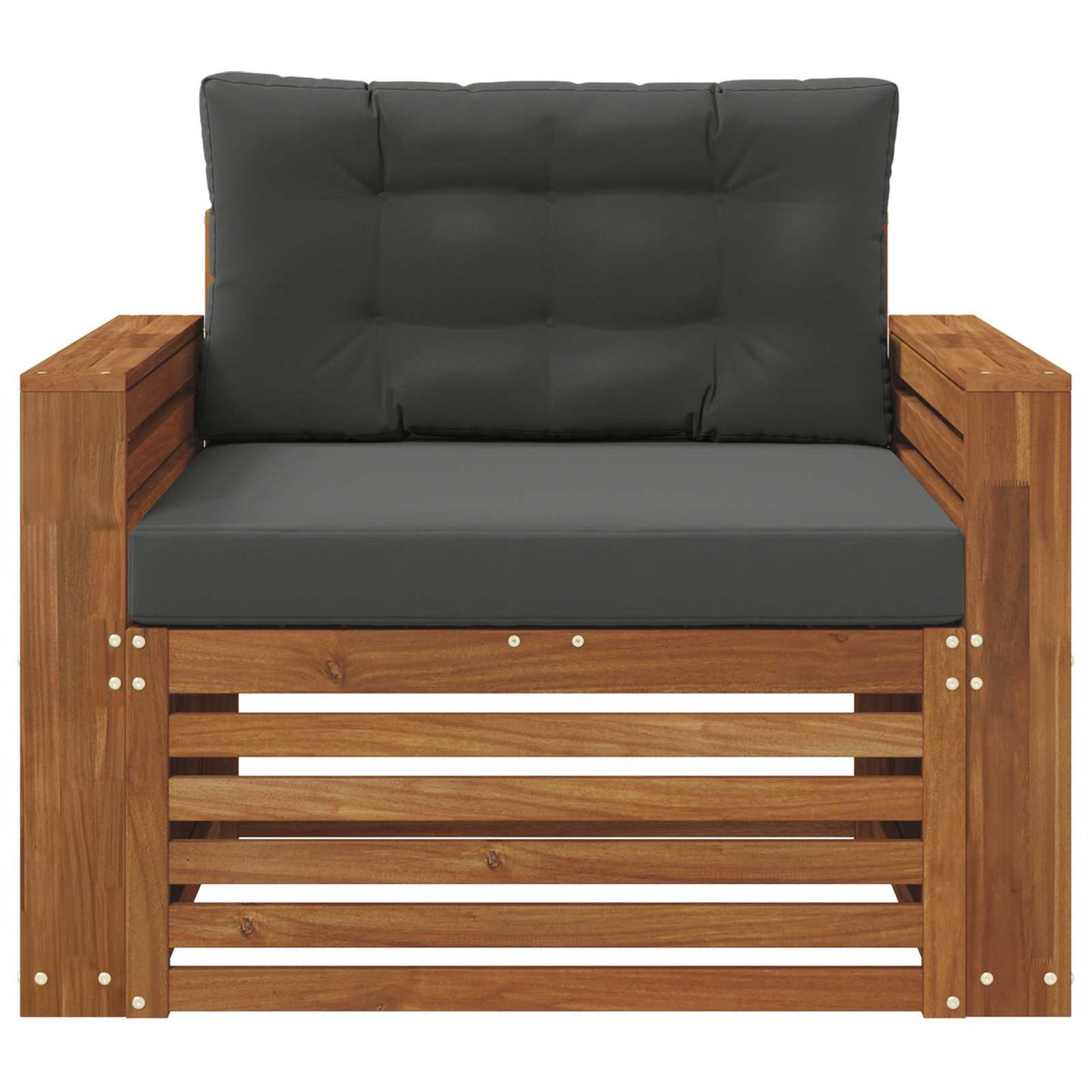Outdoor-Sofa Massives Akazienholz und Polyester