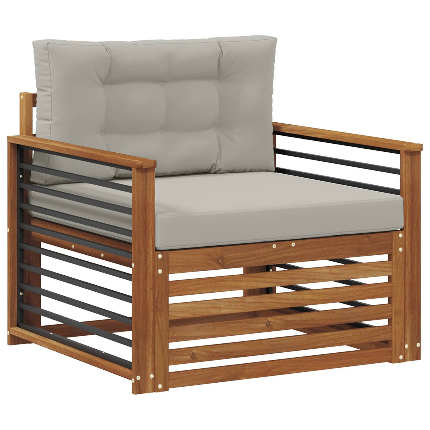 Outdoor-Sofa Massives Akazienholz und Polyester