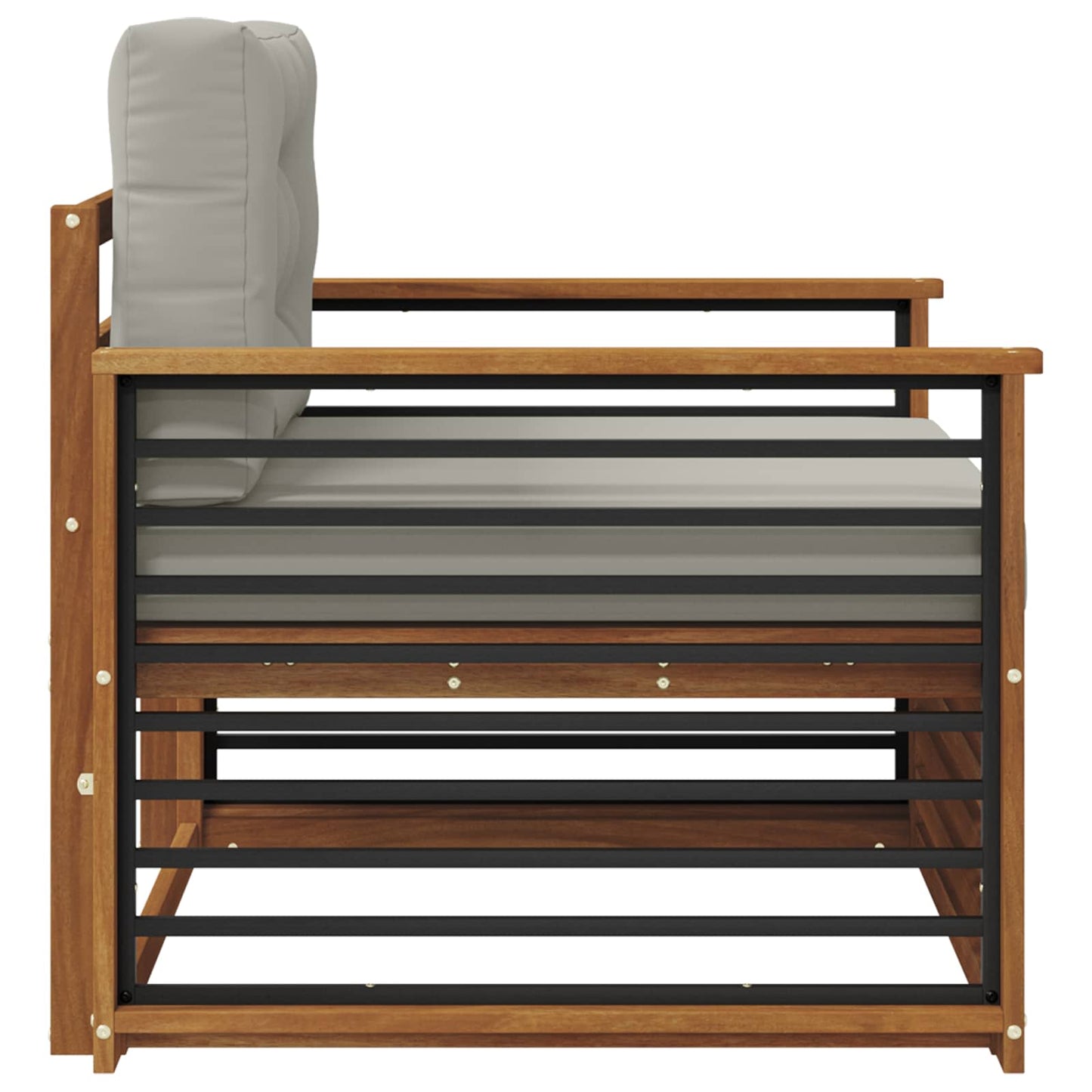 Outdoor-Sofa Massives Akazienholz und Polyester
