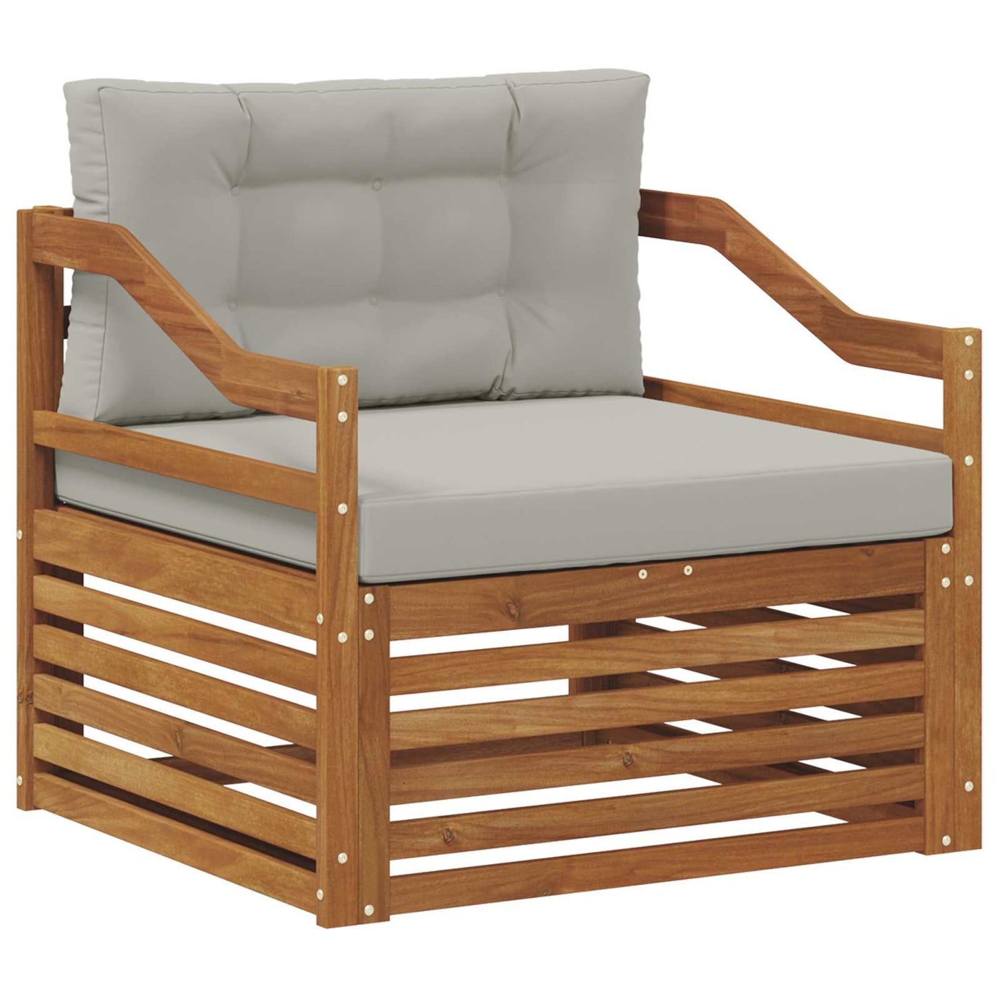 Outdoor-Sofa Natürlich und Hellgrau