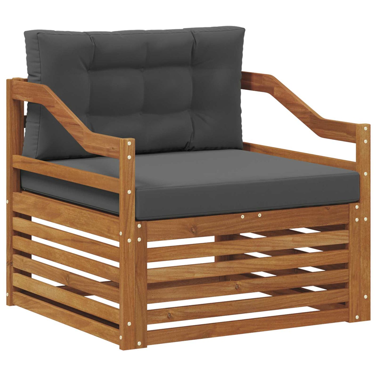 Outdoor-Sofagarnitur Massivholz Akazie Natur