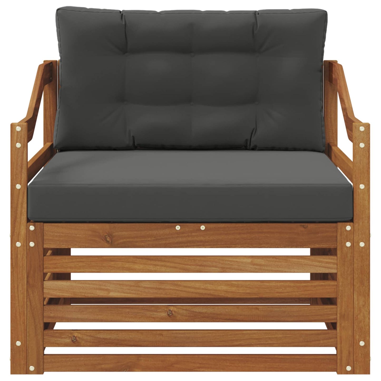 Outdoor-Sofagarnitur Massivholz Akazie Natur