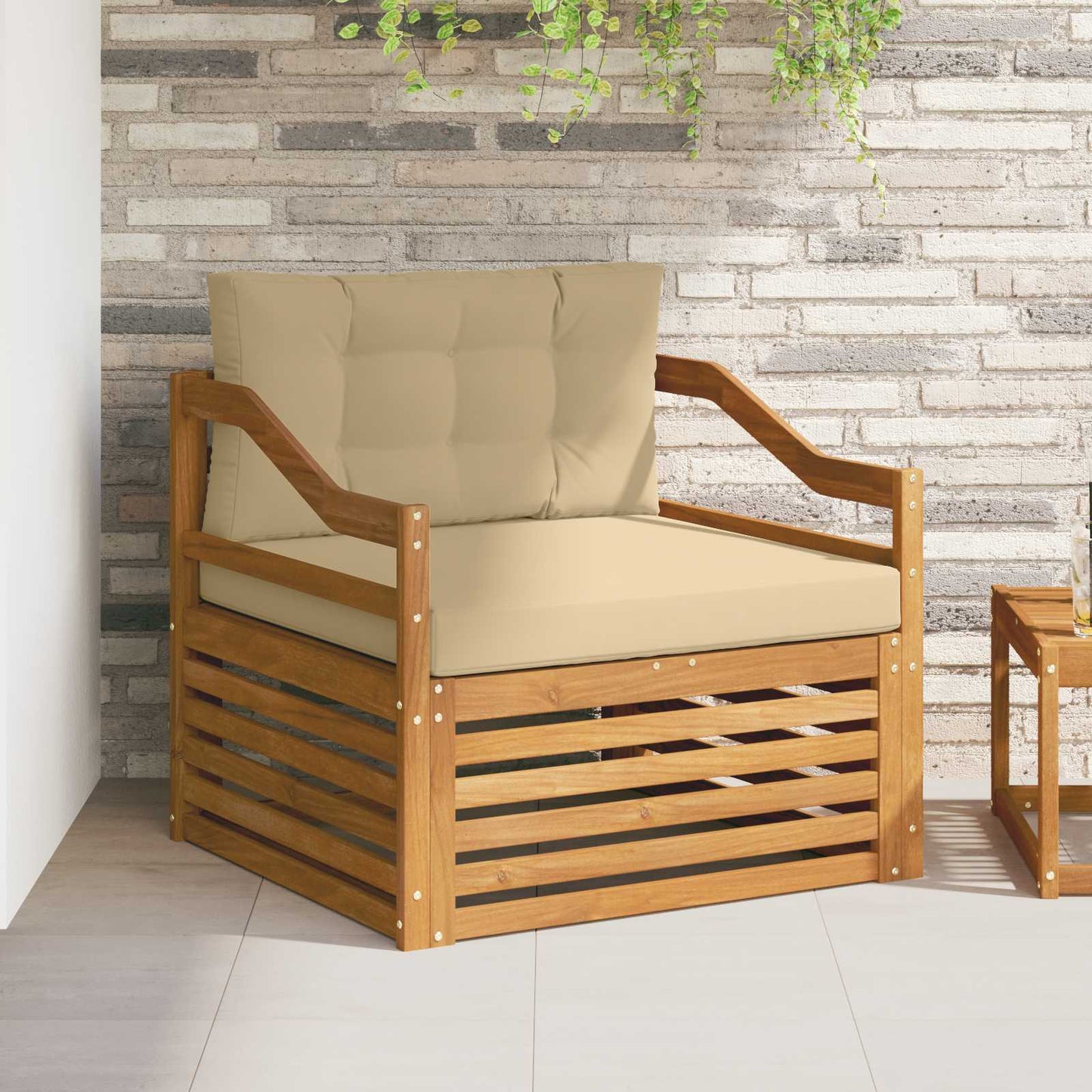 Outdoor-Sofa Natur und Beige
