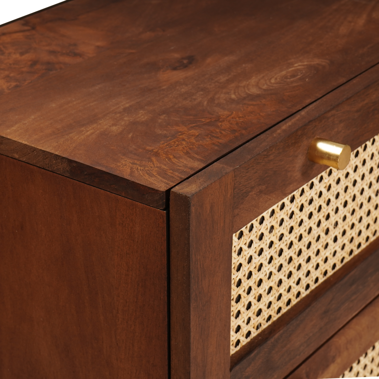 Badezimmerschrank 3 pcs Braun und Schwarz Massivholz Mango