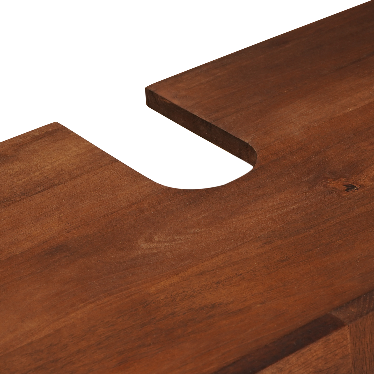 Badezimmerschrank 5 pcs Braun und Schwarz Massivholz Mango